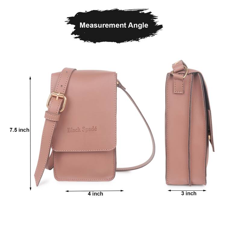 Peach Mobile Crossbody Sling Bag