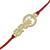 Sidhivinayak Gold and Rhodium Plated Alloy Rakhi for Lovely Brother [VFJ1137RKG]
