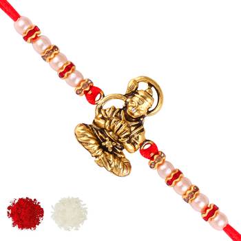 Jai Hanuman Gold Plated Alloy Rakhi for Lovely Brother  [VFJ1139RKG ] 1