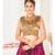 Dark Pink Banarasi semi stitched Lehenga & Unstitched Blouse With Dupatta