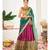 Dark Pink Banarasi semi stitched Lehenga & Unstitched Blouse With Dupatta