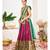 Dark Pink Banarasi semi stitched Lehenga & Unstitched Blouse With Dupatta
