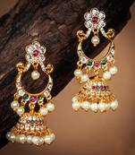 Maroon ruby   cubic-zirconia-cz-earrings