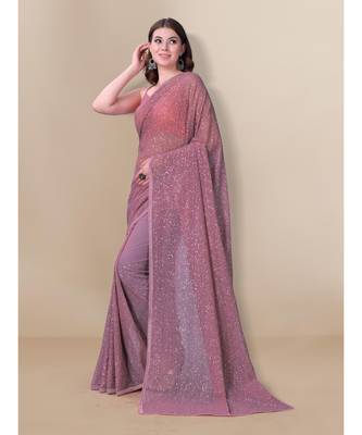 Pink Partywear Saree for Women 4