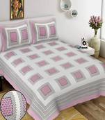 King Size Cotton Bedsheet with 2 Pillow Cover