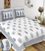 King Size Cotton Bedsheet with 2 Pillow Cover