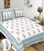 King Size Cotton Bedsheet with 2 Pillow Cover