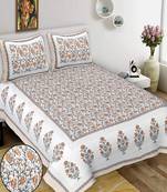 King Size Cotton Bedsheet with 2 Pillow Cover