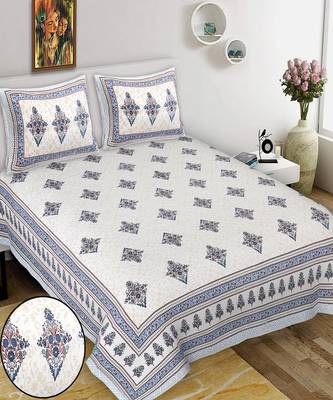 King Size Cotton Bedsheet with 2 Pillow Cover 1