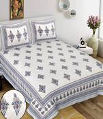 King Size Cotton Bedsheet with 2 Pillow Cover