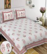 King Size Cotton Bedsheet with 2 Pillow Cover