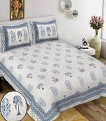 King Size Cotton Bedsheet with 2 Pillow Cover