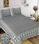 King Size Cotton Bedsheet with 2 Pillow Cover