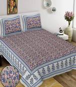 King Size Cotton Bedsheet with 2 Pillow Cover