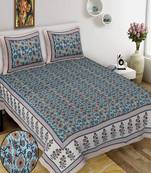 King Size Cotton Bedsheet with 2 Pillow Cover