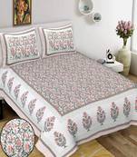 King Size Cotton Bedsheet with 2 Pillow Cover