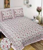 King Size Cotton Bedsheet with 2 Pillow Cover