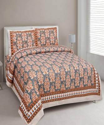 King Size Cotton Bedsheet with 2 Pillow Cover 1