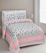 King Size Cotton Bedsheet with 2 Pillow Cover