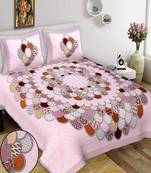 King Size Cotton Bedsheet with 2 Pillow Cover