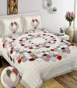 King Size Cotton Bedsheet with 2 Pillow Cover