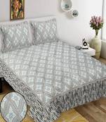 King Size Cotton Bedsheet with 2 Pillow Cover