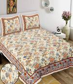 King Size Cotton Bedsheet with 2 Pillow Cover