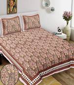 King Size Cotton Bedsheet with 2 Pillow Cover