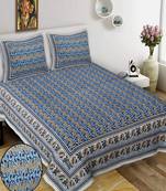 King Size Cotton Bedsheet with 2 Pillow Cover