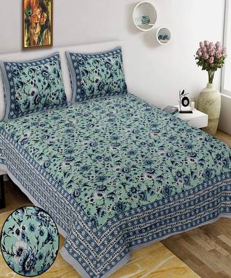 King Size Cotton Bedsheet with 2 Pillow Cover 1