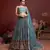 blue bangalore silk sequins work lehenga set choli with dupatta
