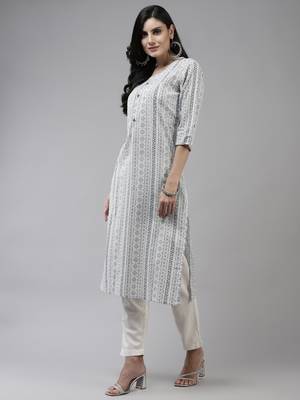 White printed cotton kurtas-and-kurtis 2