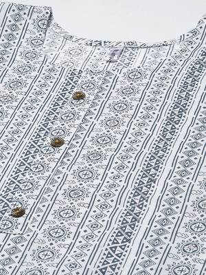 White printed cotton kurtas-and-kurtis 4