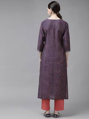 Blue printed silk kurtas-and-kurtis 3
