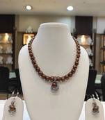 Brown pearl necklaces