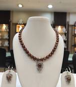 Brown pearl necklaces