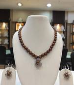 Brown pearl necklaces