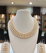 White pearl necklaces