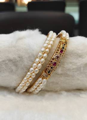 Multicolor pearl bangles-and-bracelets 1