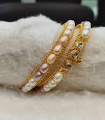 Multicolor pearl bangles-and-bracelets