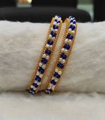 Blue pearl bangles-and-bracelets