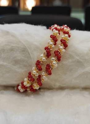 Red pearl bangles-and-bracelets 1