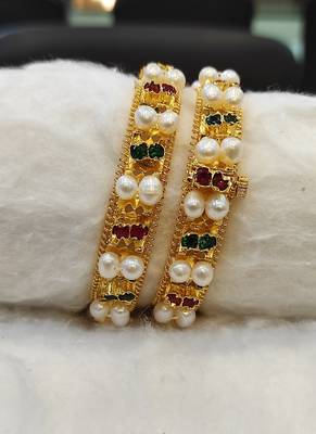 Multicolor pearl bangles-and-bracelets 1