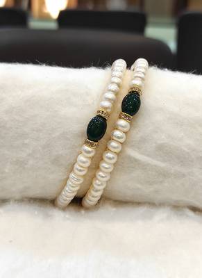 Green pearl bangles-and-bracelets 1