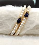 Blue pearl bangles-and-bracelets