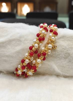 Red pearl bangles-and-bracelets 1
