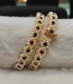 Multicolor pearl bangles-and-bracelets