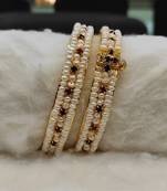 Multicolor pearl bangles-and-bracelets