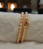 Pink pearl bangles-and-bracelets