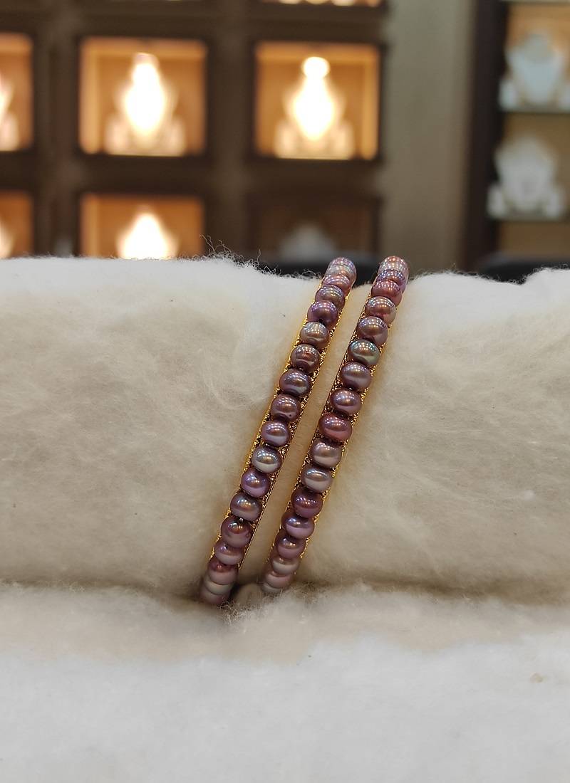 Purple pearl bangles-and-bracelets